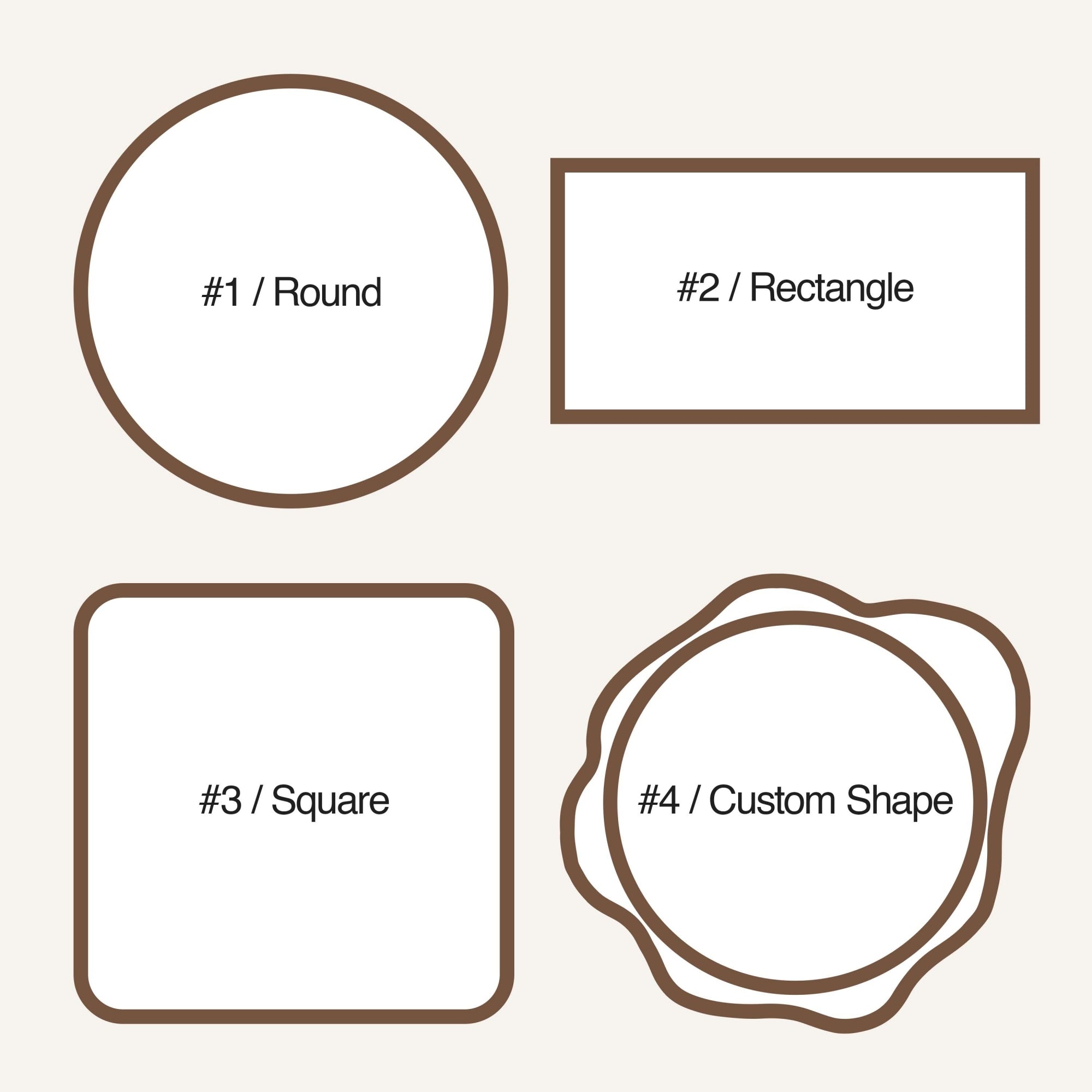 stamprints custom label paper shape