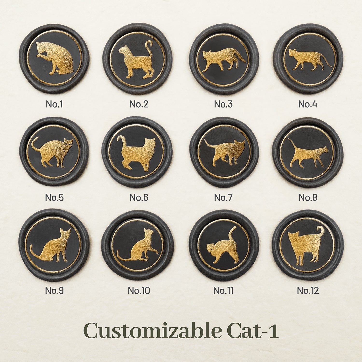 Stamprints Cat Wax Seal Stamp Color 1