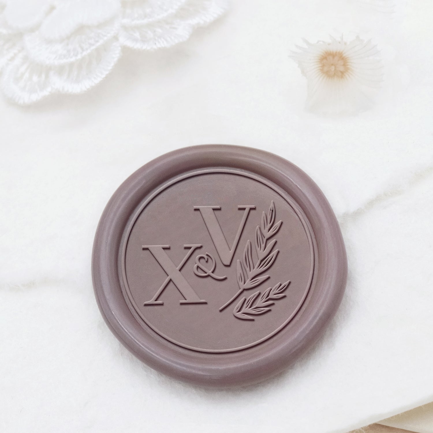 Stamprints Tampons Sceau de Cire Monogramme de Mariage Personnalisé 1