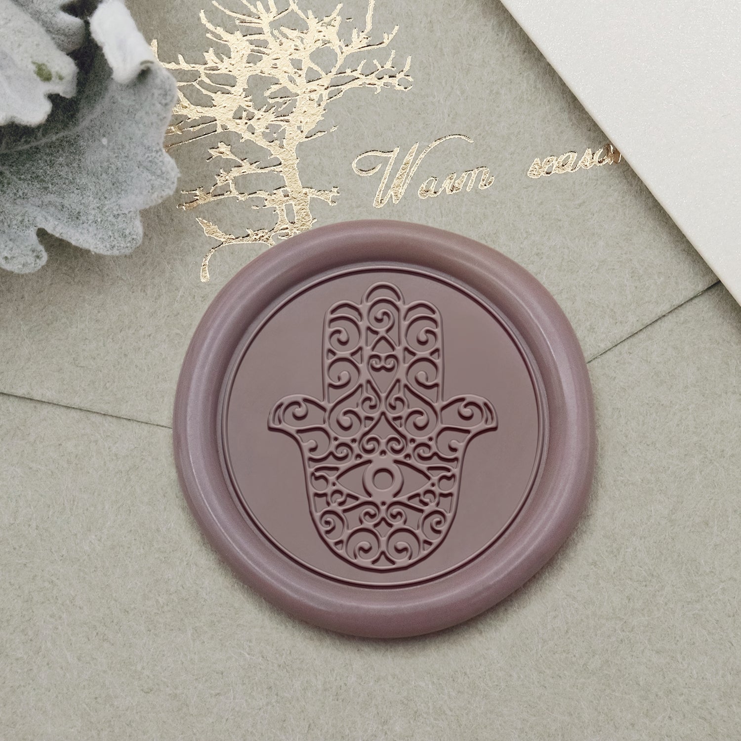 Stamprints Tampon encreur Sceau de cire Symbole Hamsa 1