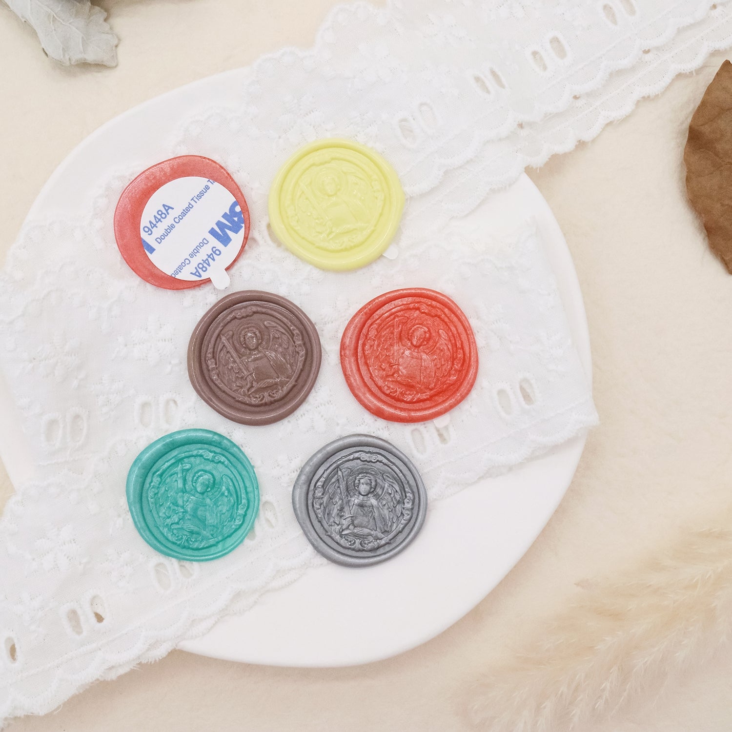 Stamprints 3D Relief Archangel Michael Self-adhesive Wax Seal Stickers 5