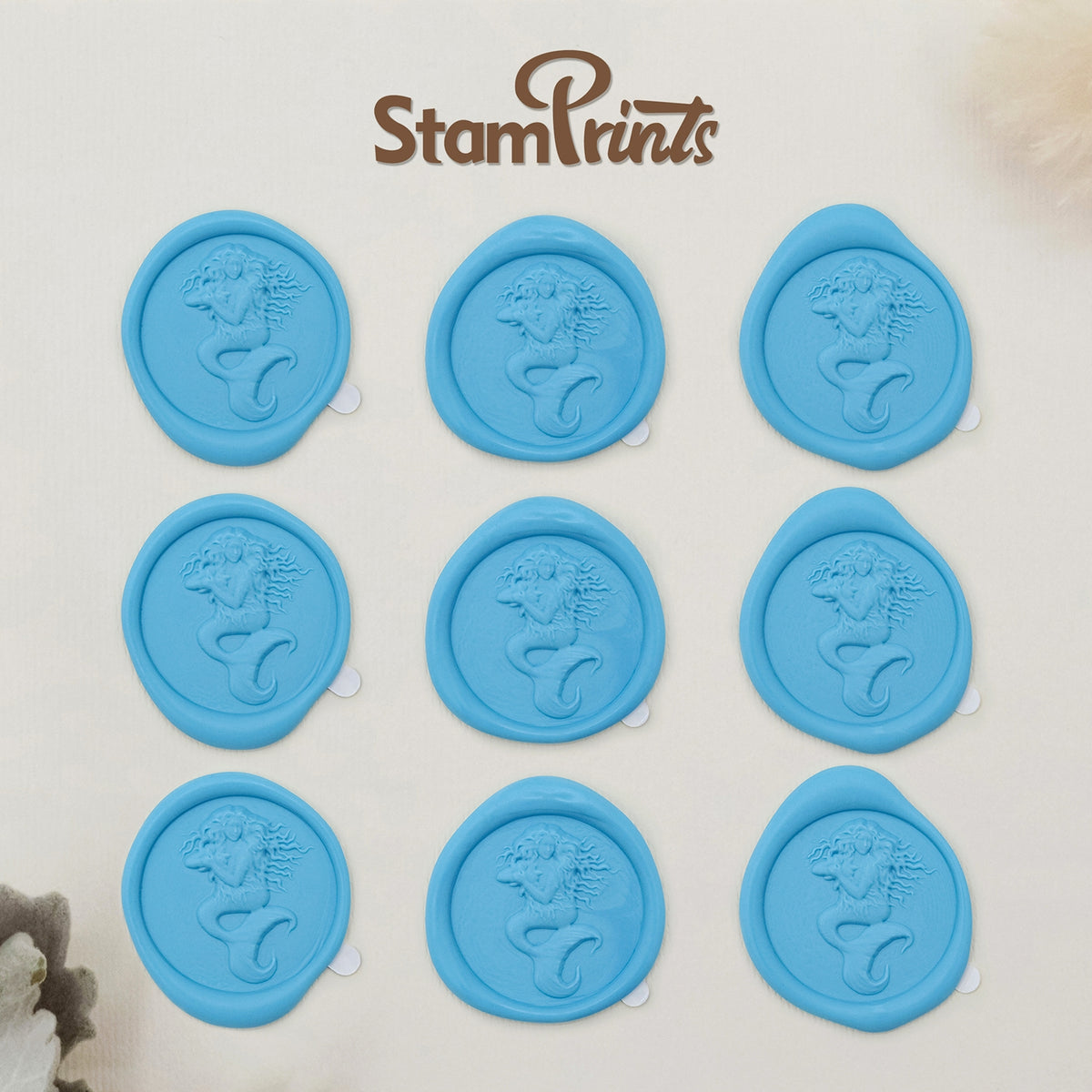 Stamprints 3D Relief Poseidon Self-adhesive Wax Seal Stickers 2