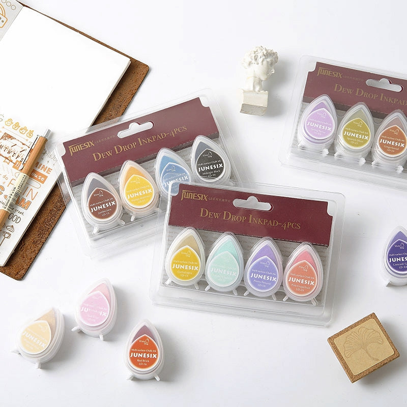 Water Drop Printing Table Retro Hand Account Rubber Stamp Pad 2