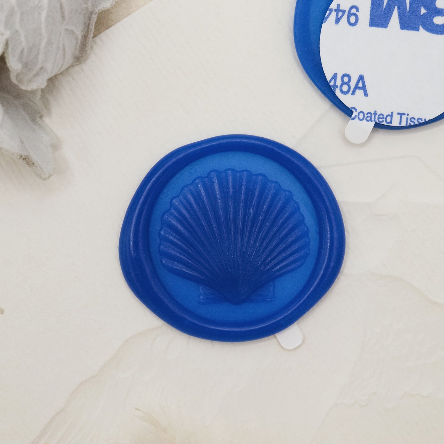 Stamprints Autocollants Sceau de Cire Autocollant Relief 3D Coquillage 1