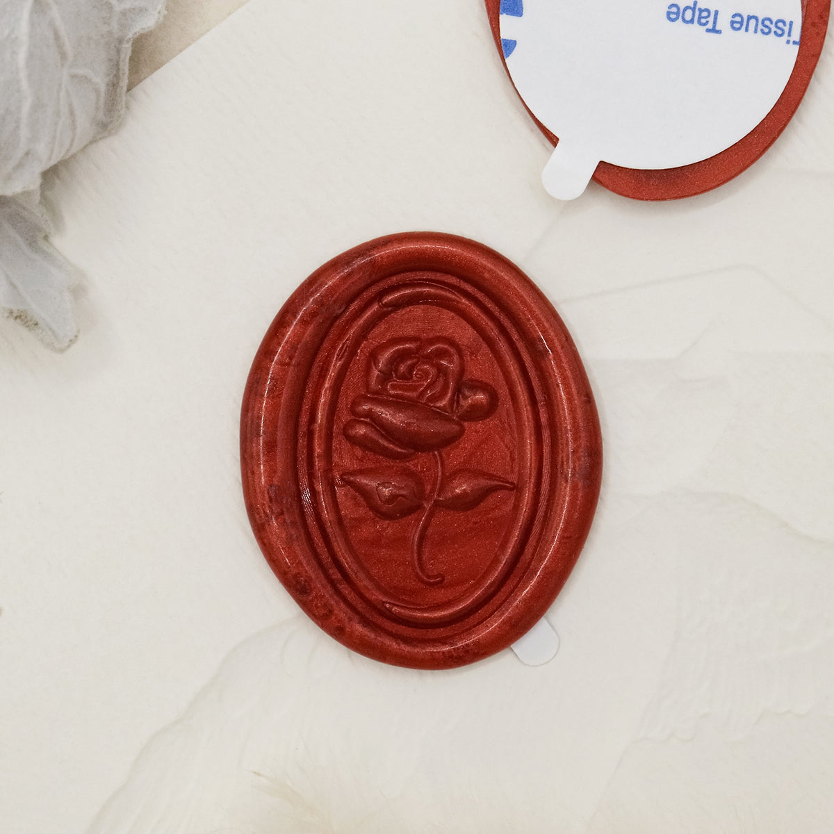 Stamprints Autocollants Sceau de Cire Autocollant Rose Relief 3D 1