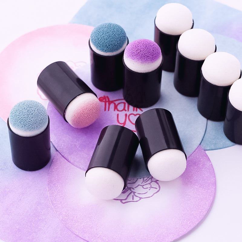 Rubber Stamp Smear Colored Sponge Fingertips a