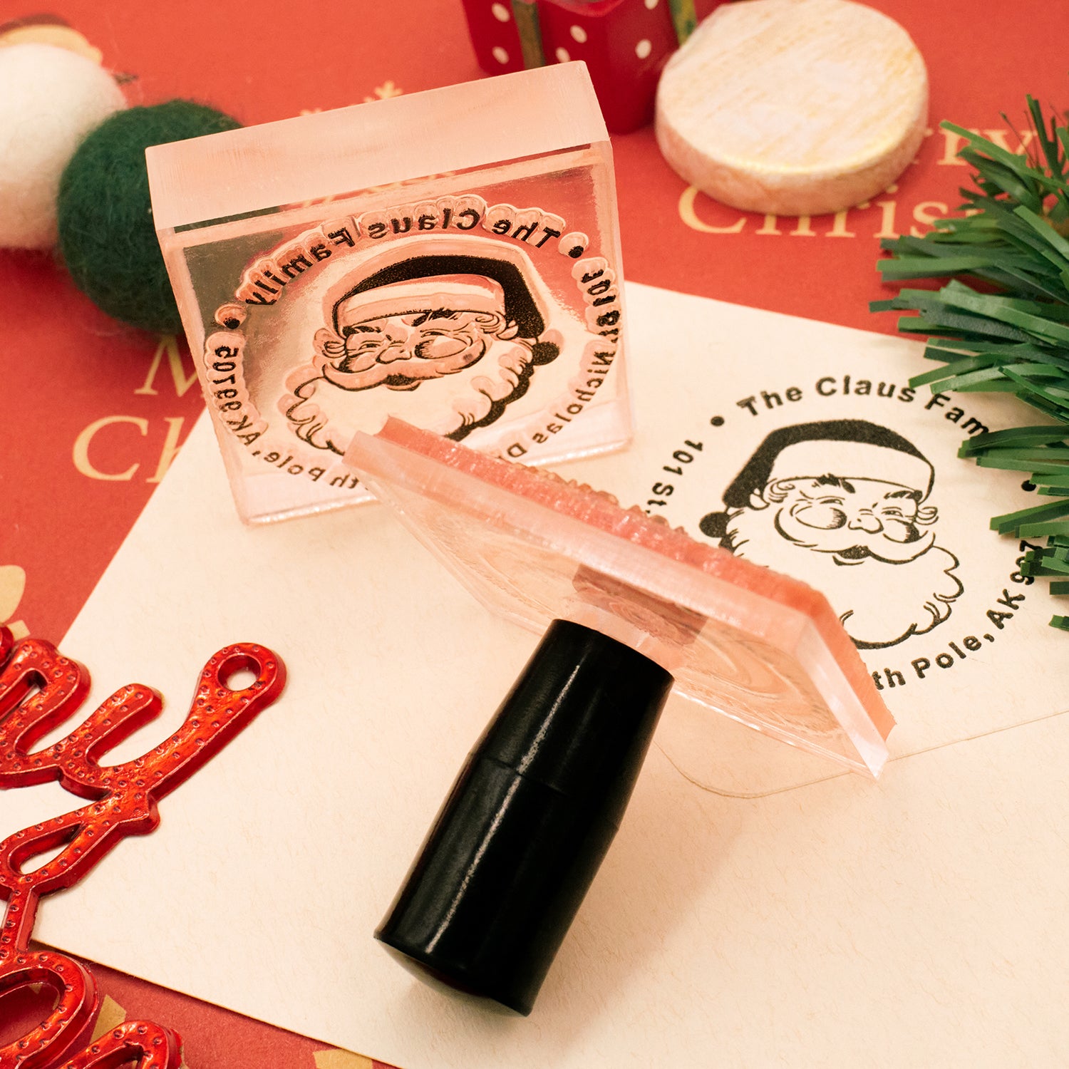 Tampon En Caoutchouc Adresse Noël Personnalisé IMG_2540