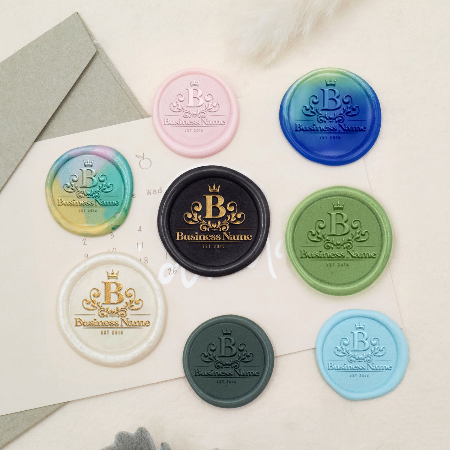 Custom Logo Wax Seal Stamp - Style 15-3