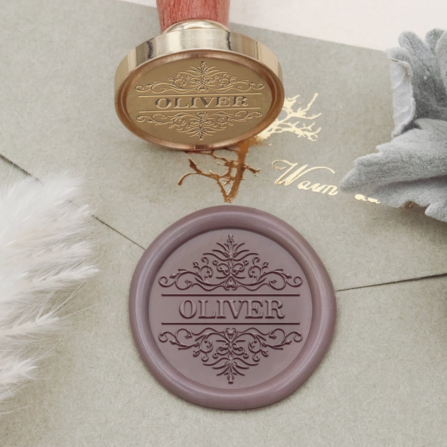 Custom Name Wax Seal Stamp (18 Designs)-17 2