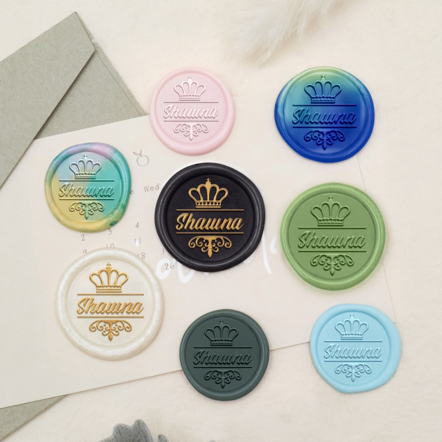 Custom Crown Name Wax Seal Stamp 3