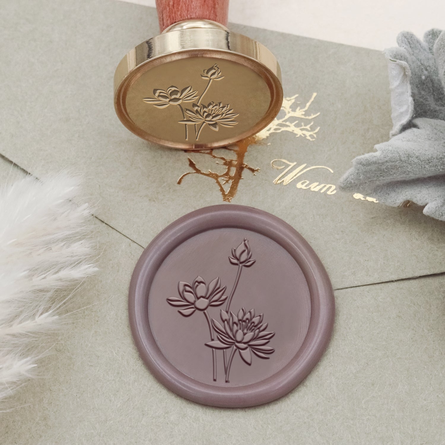 Botanical Wax Seal Stamp (18 Designs)-13 2