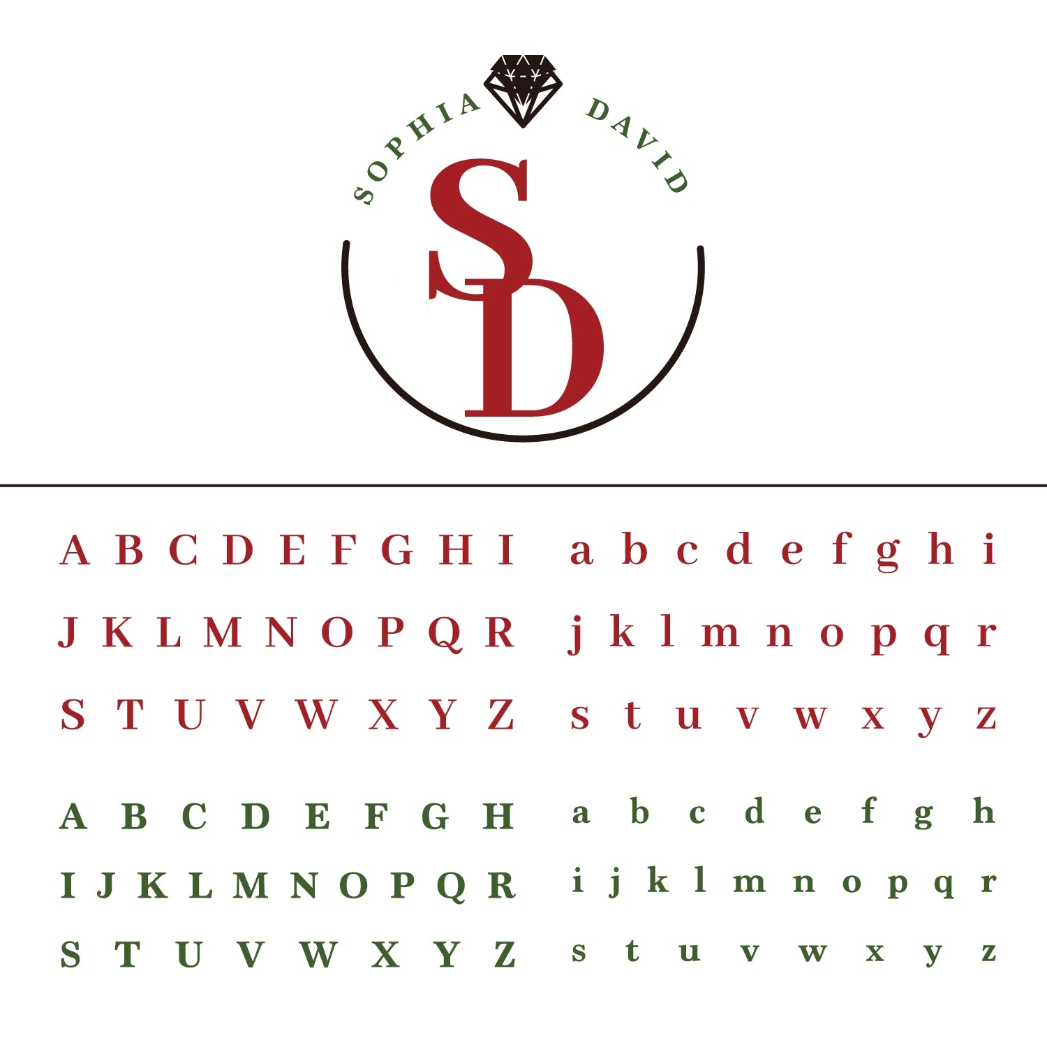 Custom Diamond Wedding Monogram Wax Seal Stamp 4