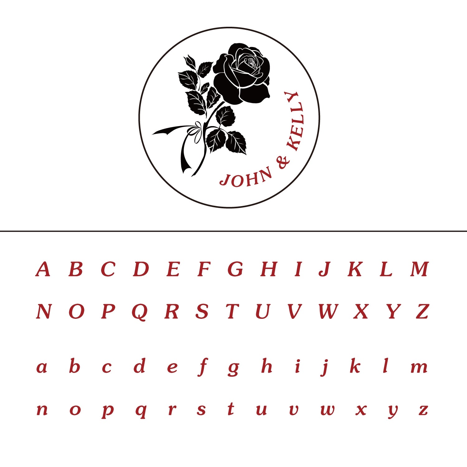 Custom Rose Wedding Wax Seal Stamp 12