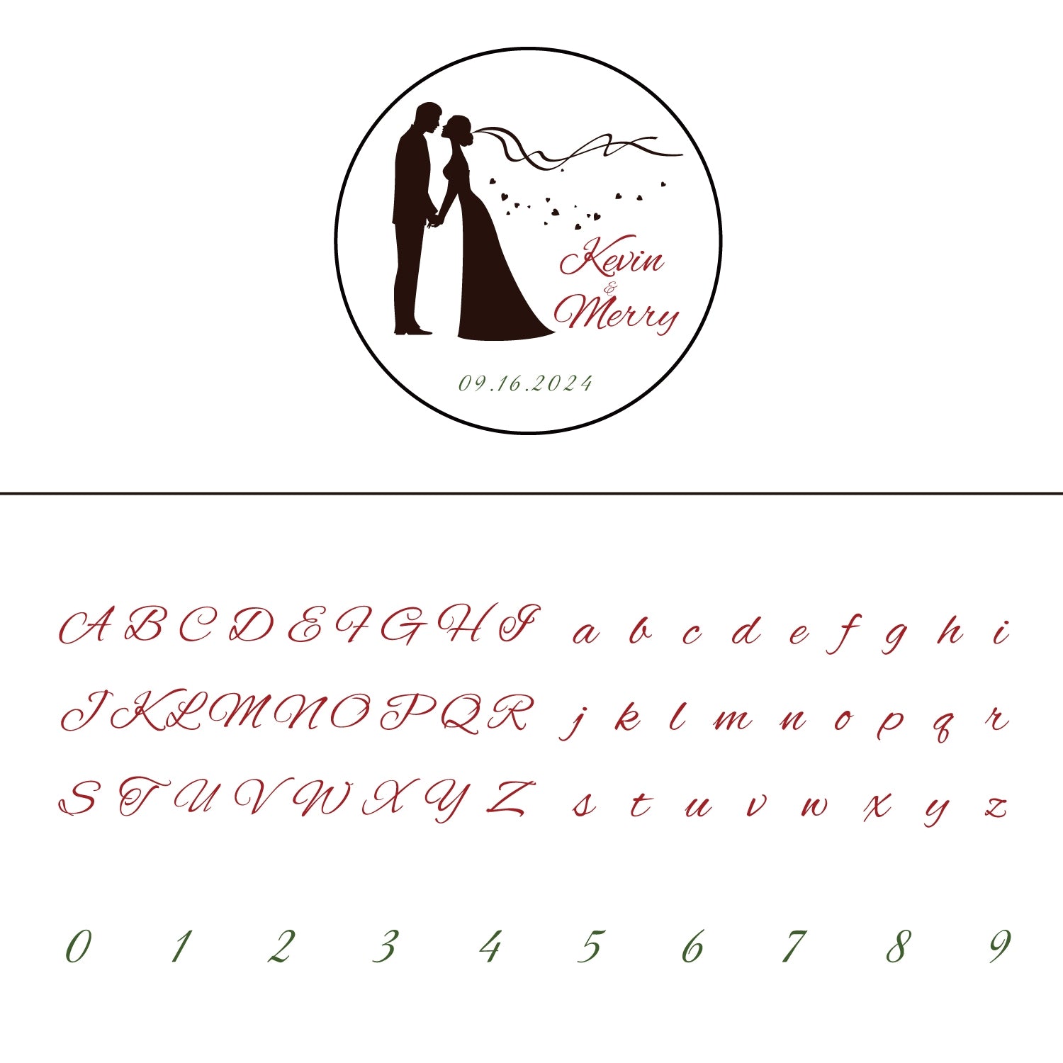 Custom Newlyweds Figure Wedding Wax Seal Stamp 21