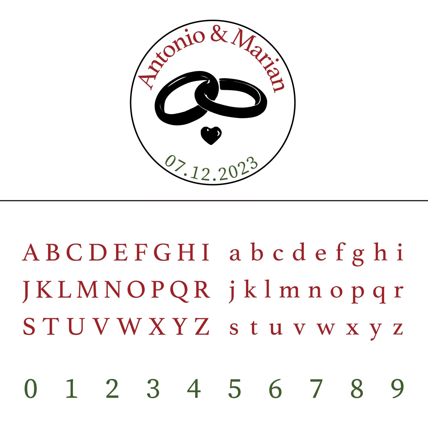 Custom Couple Rings Wedding Wax Seal Stamp 27