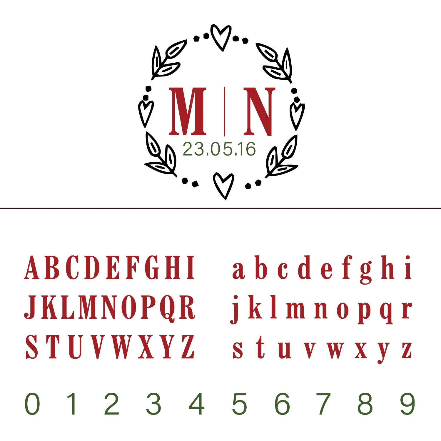 Custom Heart Tulip Wedding Monogram Wax Seal Stamp 16