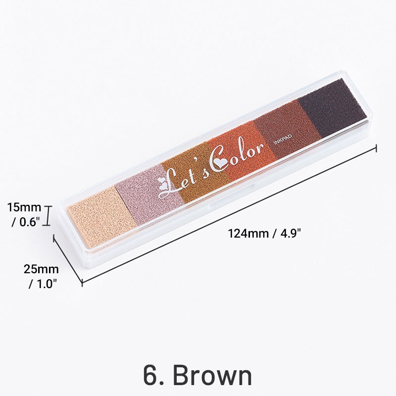Long Gradient Candy Color Ink Pad Set sku-6