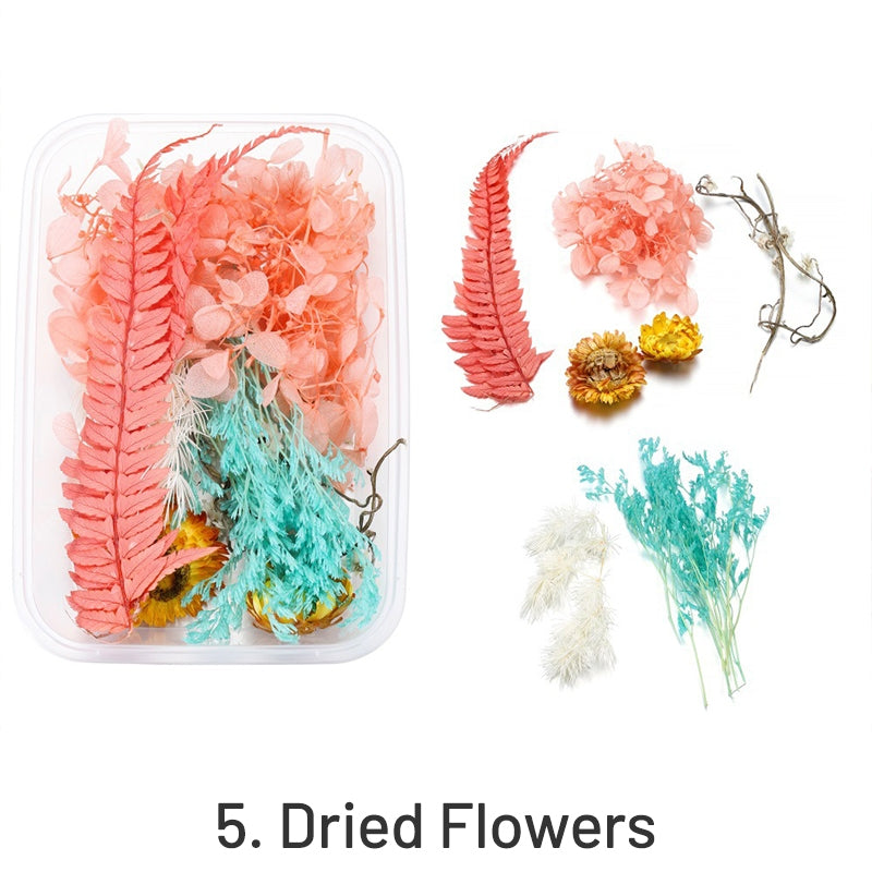 Fleurs séchées préservées décoratives en boîte sku-5