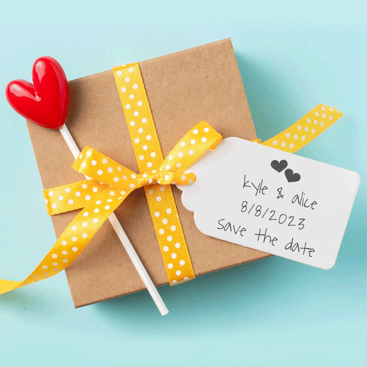 Custom Funtastic Font Wedding Save the Date Rubber Stamp wd1