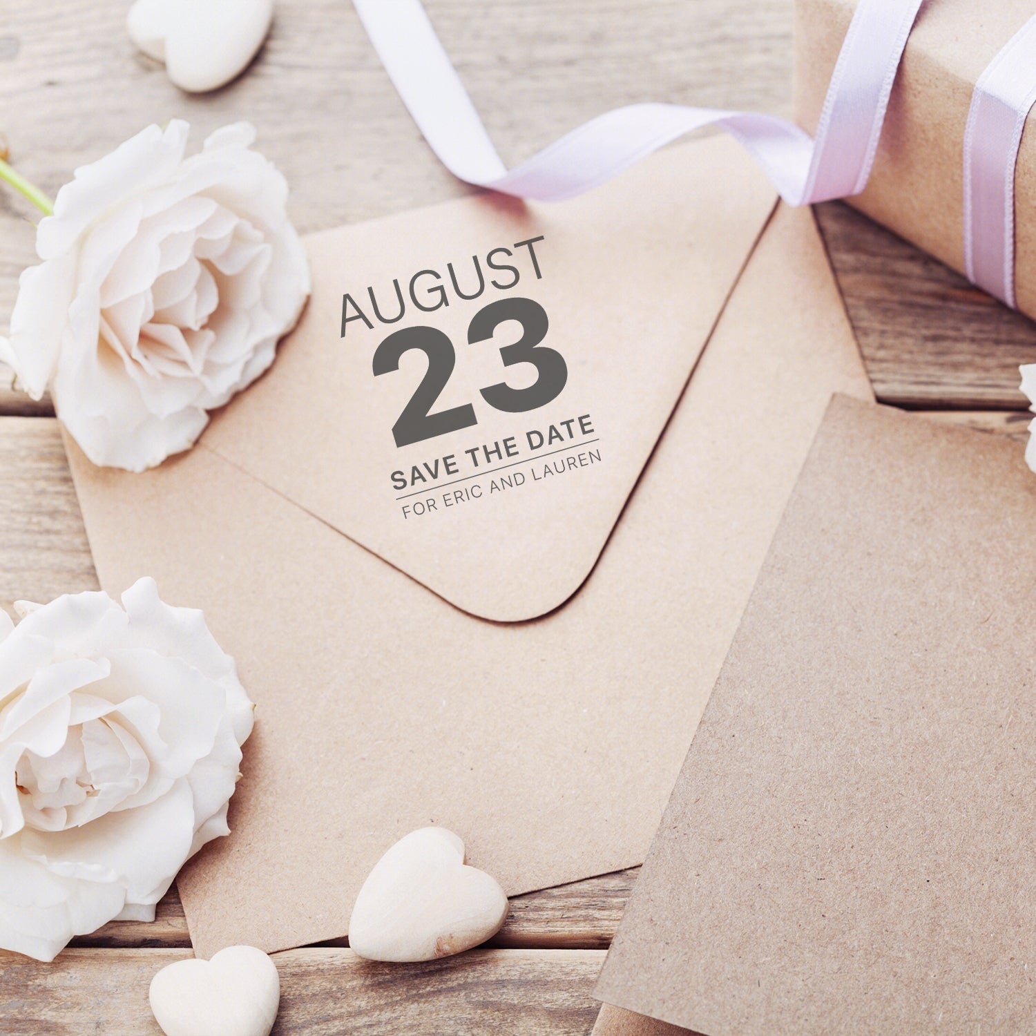 Custom Calander Wedding Save the Date Rubber Stamp wd3
