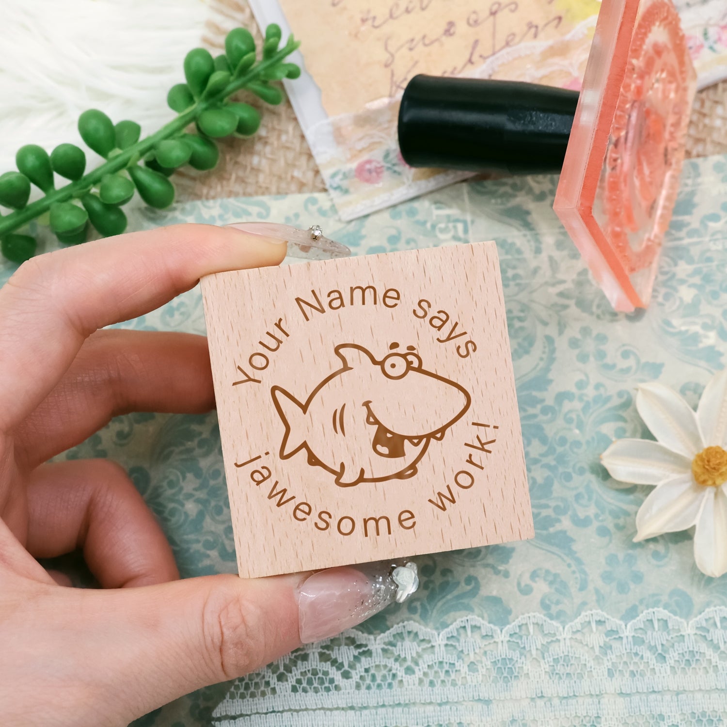 Children's Day Custom Cartoon Star Rubber Stamp-12 2