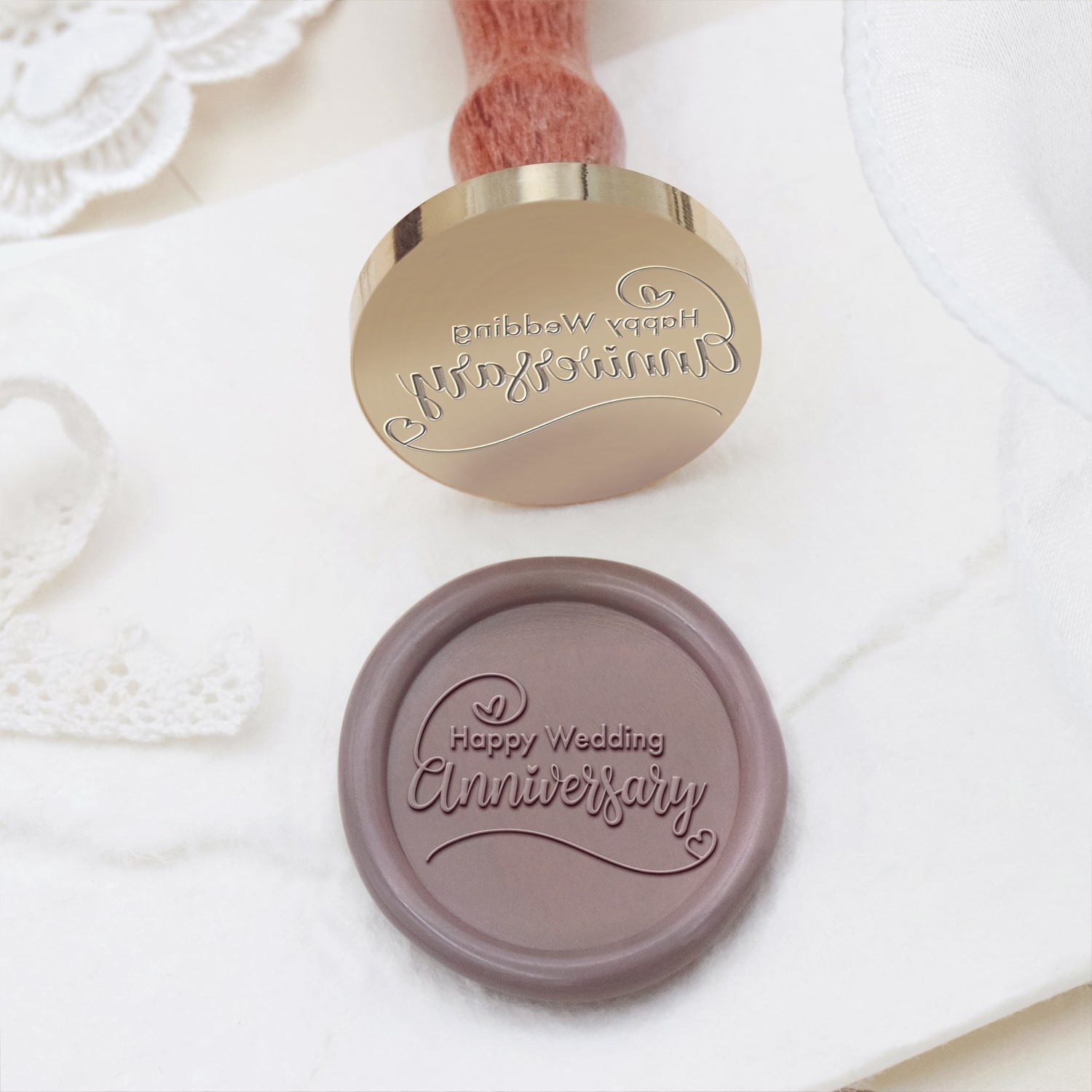 Tampon Encreur de Sceau de Cire à Cacheter pour Invitation et Annonce de Mariage - Style 20 20
