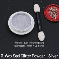3. Wax Seal Glitter Powder -  Silver