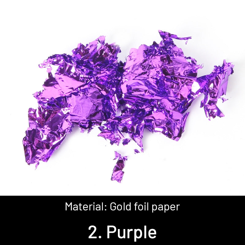 Feuilles d'or écrasées décoratives DIY sku-2