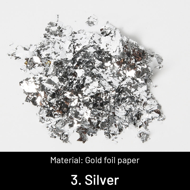 Feuilles d'or broyées décoratives DIY sku-3