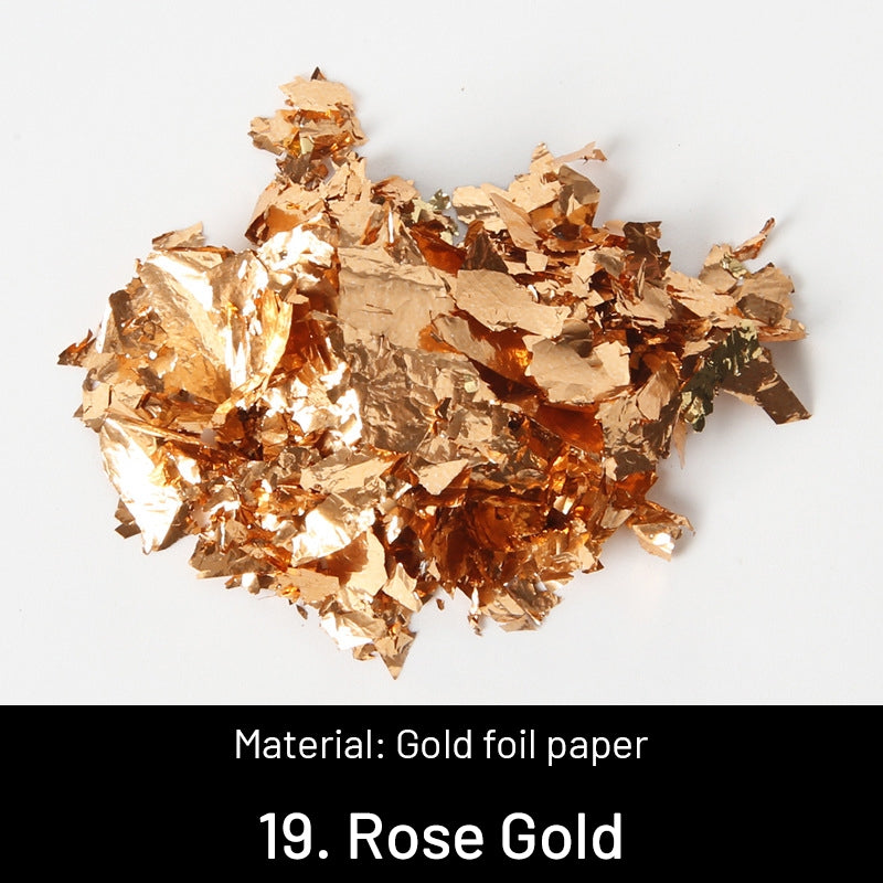 Feuilles d'or concassées décoratives DIY sku-19