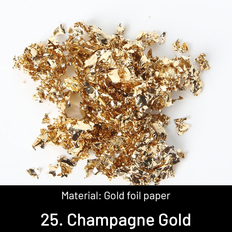 Feuilles d'or broyées décoratives DIY sku-25