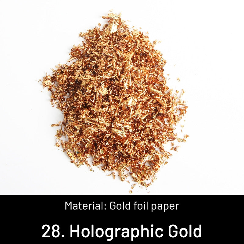 Feuilles d'or écrasées décoratives DIY sku-28