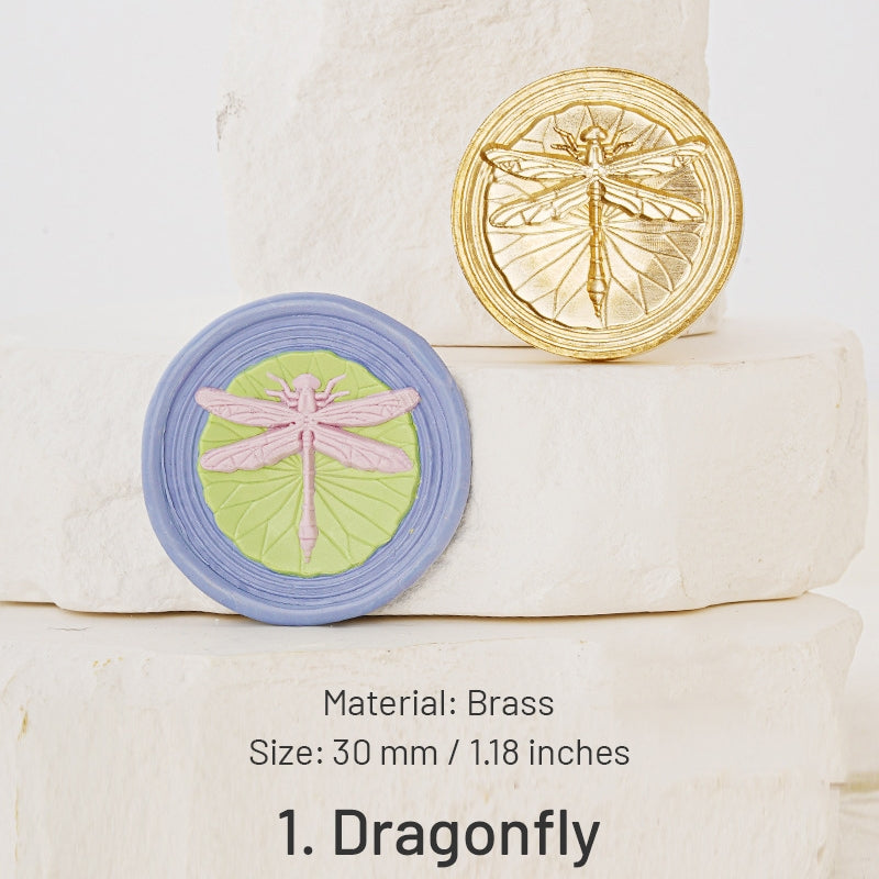 3D Relief Celestial Series Wax Seal Stamp - Insects, Butterflies, Whales sku-1
