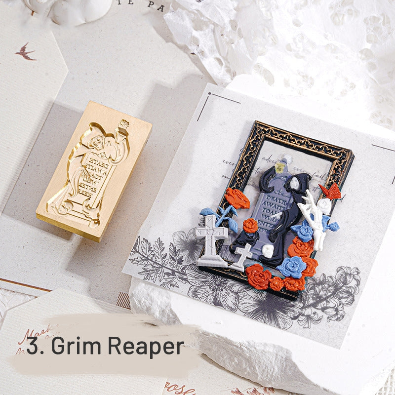 3D Relief Halloween and Gothic Wax Seal Stamp sku-3