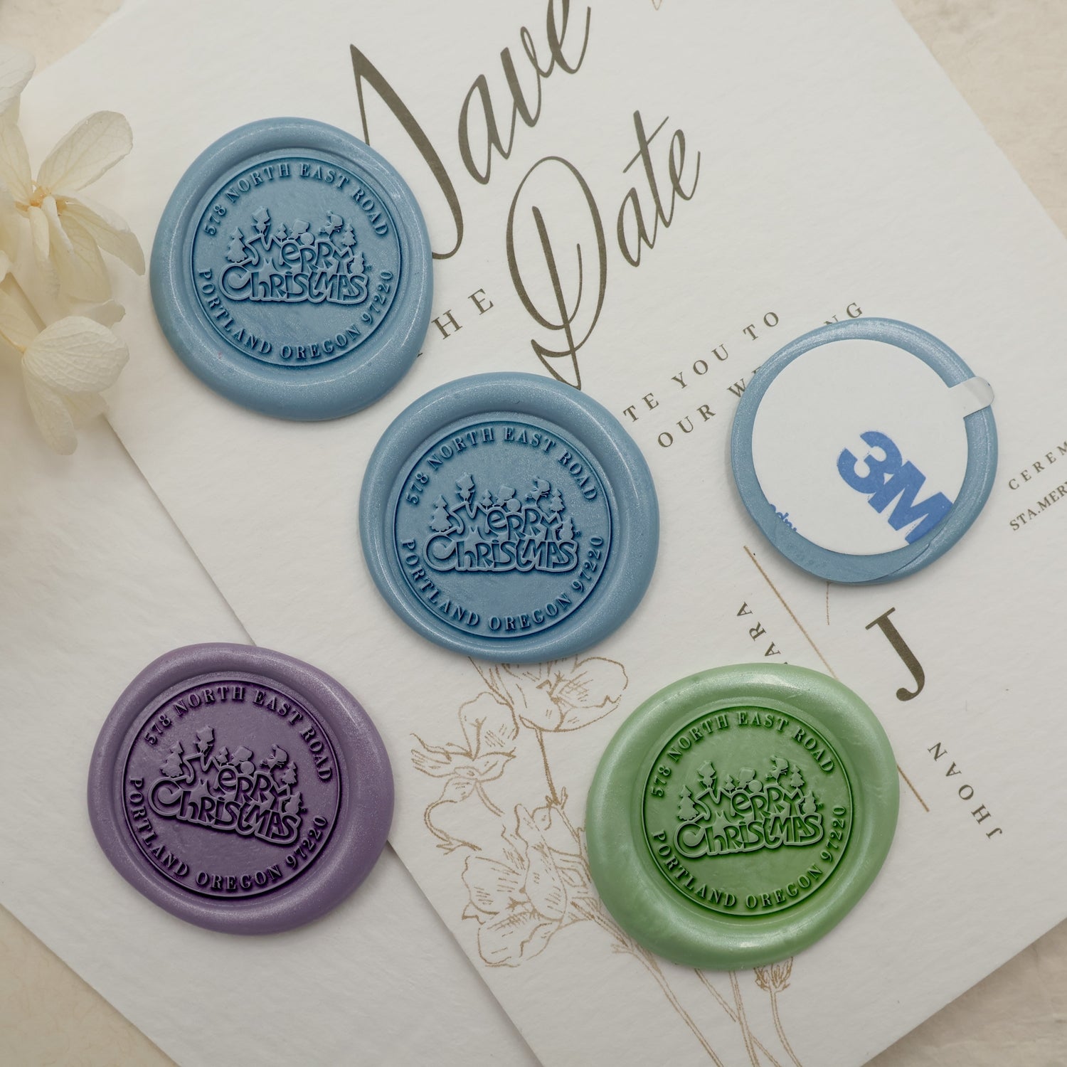 Custom Merry Christmas Address Wax Seal Stamp2