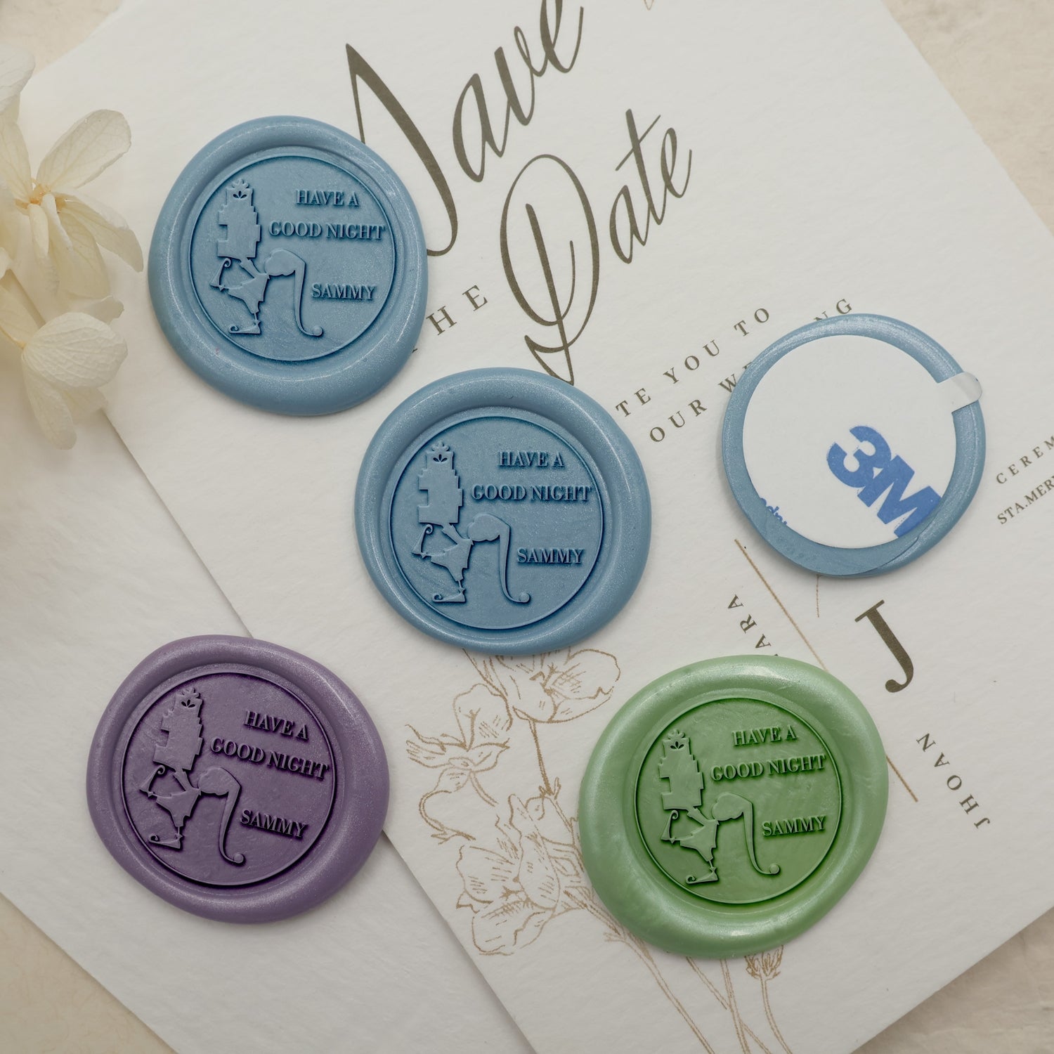 Custom Present-Holding Girl Christmas Name Wax Seal Stamp2