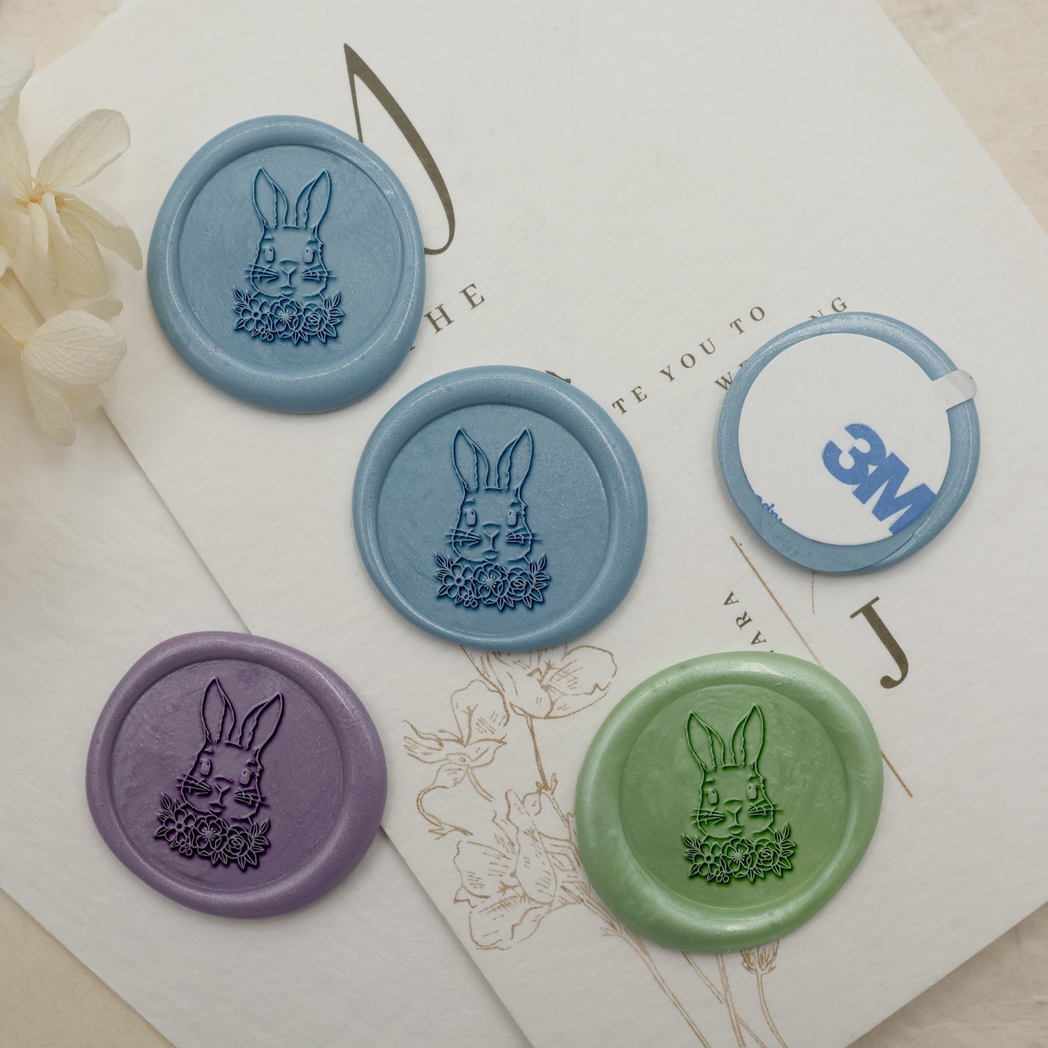 Tampon Encreur Sceau de Cire Lapin de Pâques - Stamprints2