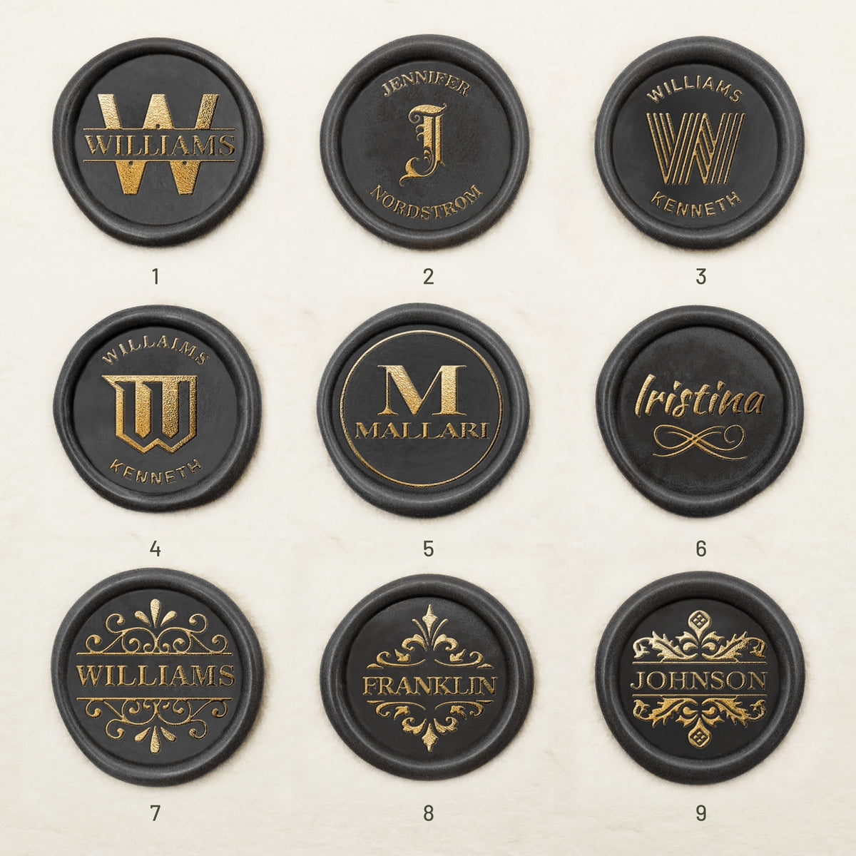 Custom Name Wax Seal Stamp (27 Designs) - Stamprints4