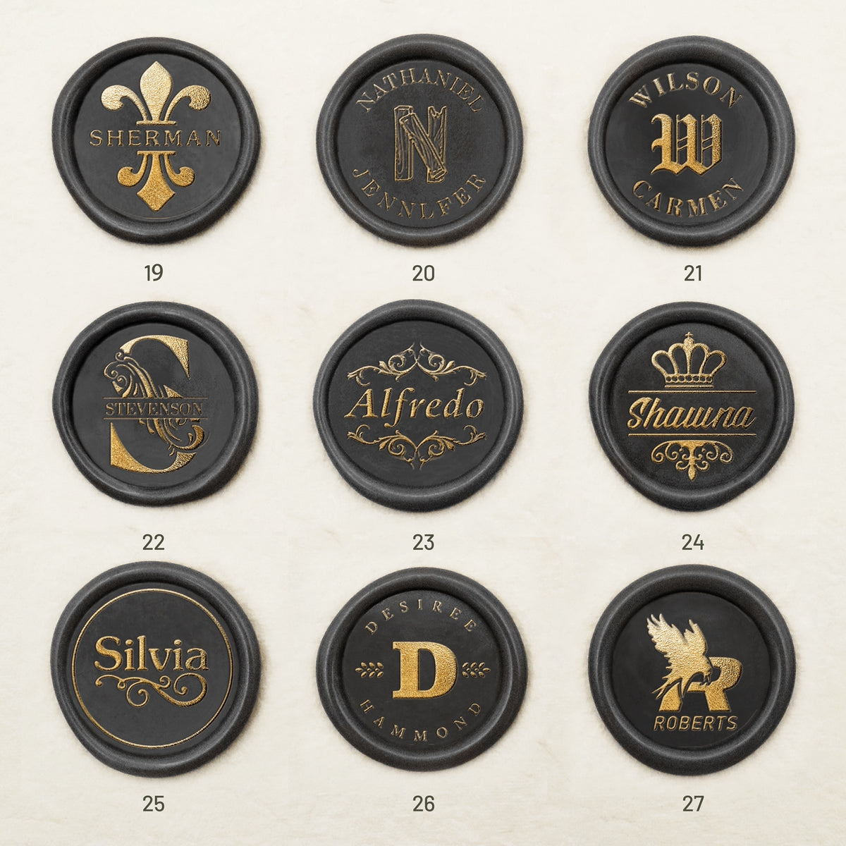Custom Name Wax Seal Stamp (27 Designs) - Stamprints6