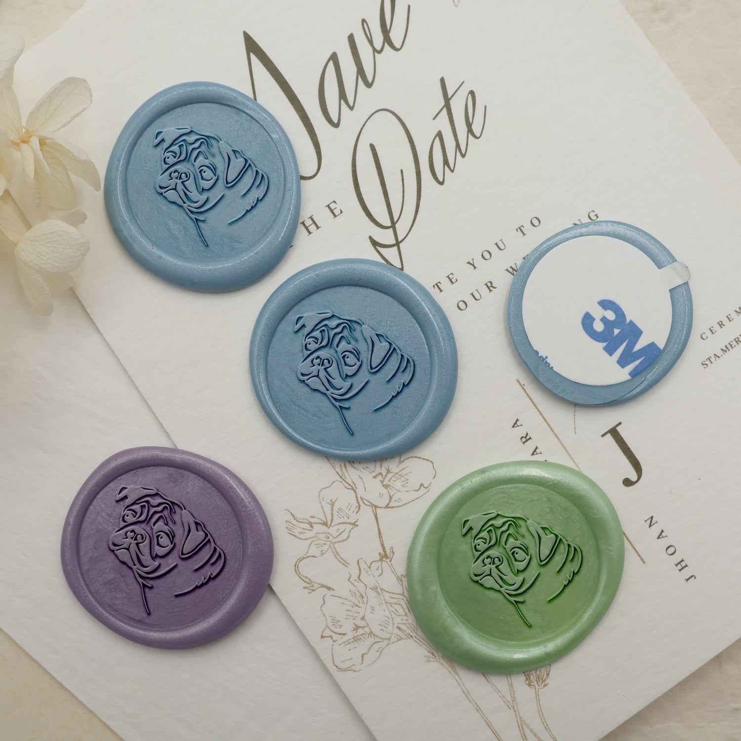 Pug Dog Wax Seal Stamp - Stamprints2