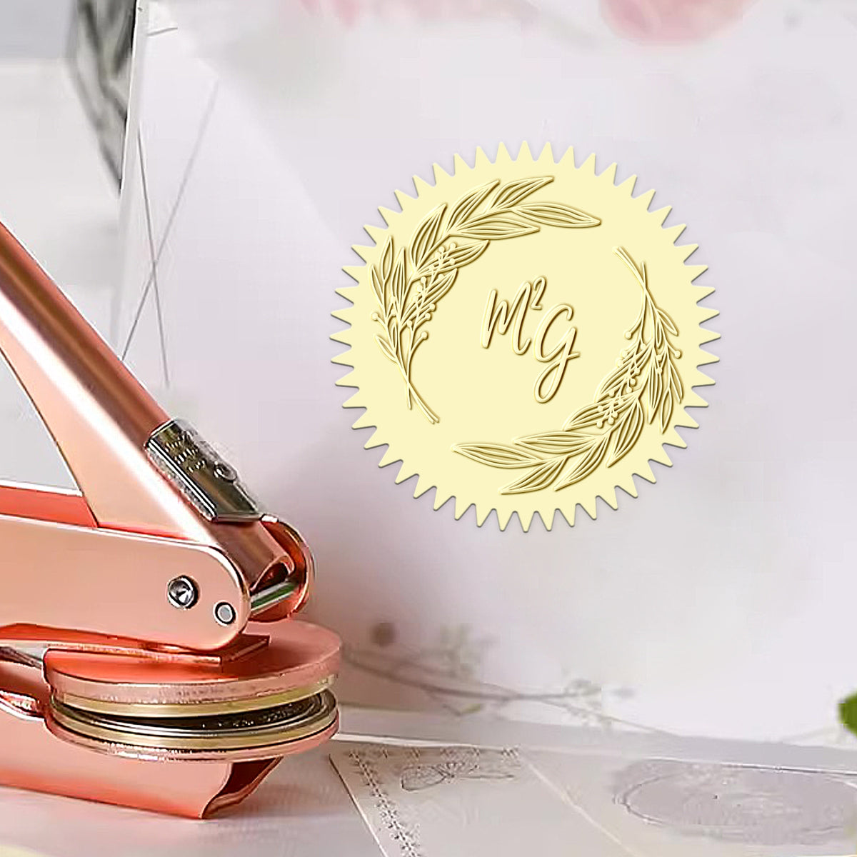 Custom Initials Wedding Monogram Embossers (36 Designs) 111