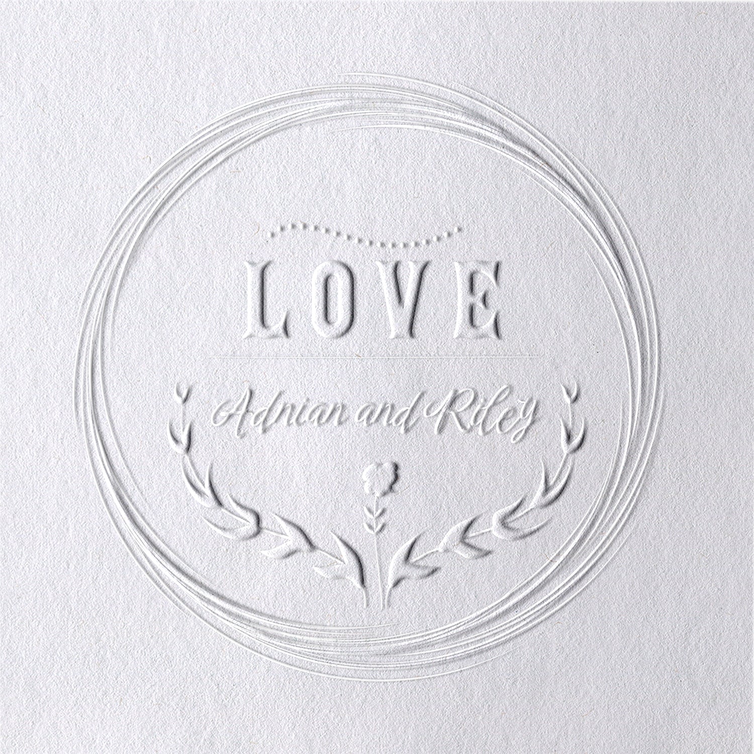 Custom LOVE Thorns Wedding Embosser 1711