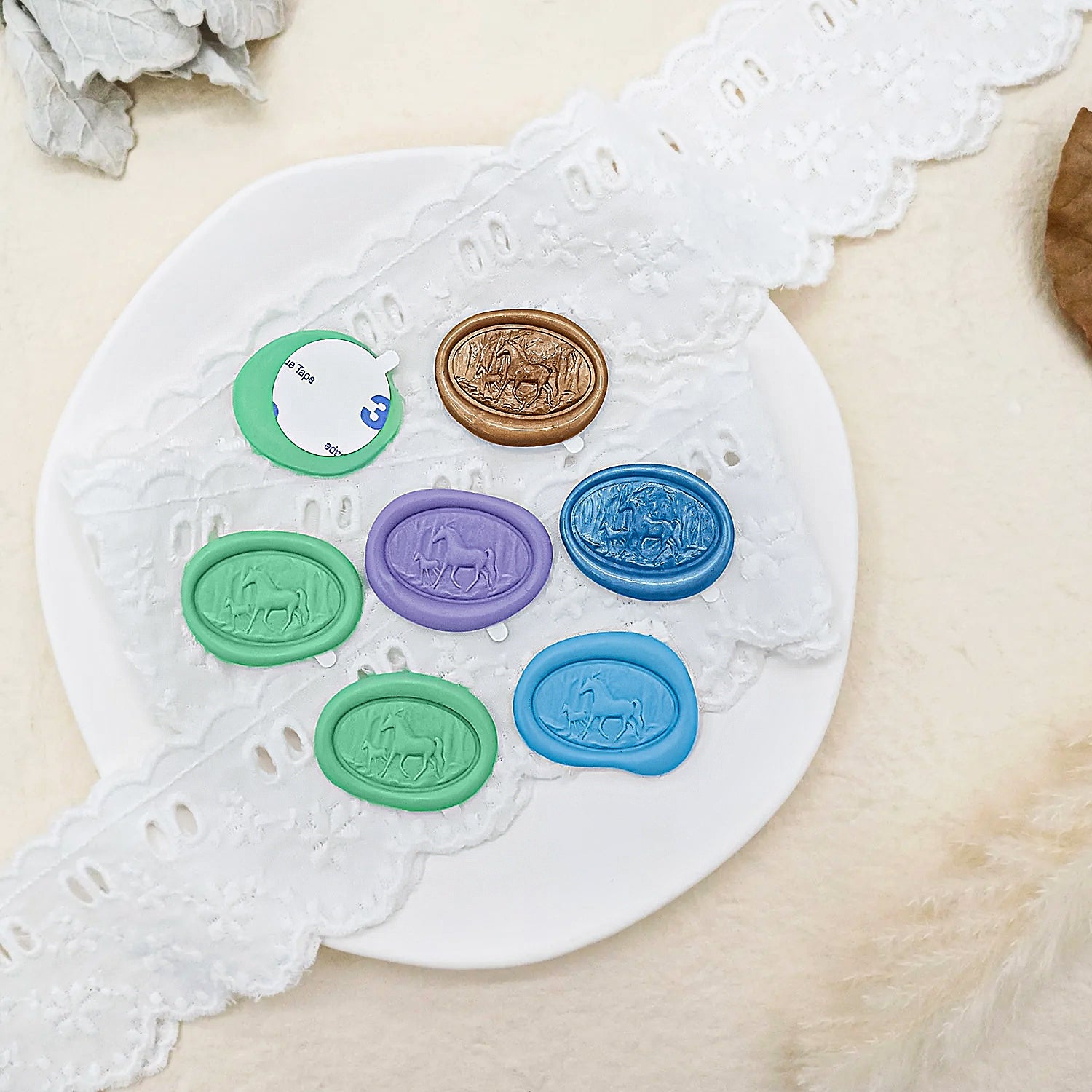 3D Relief Horse Self-adhesive Wax Seal Stickers 2-3
