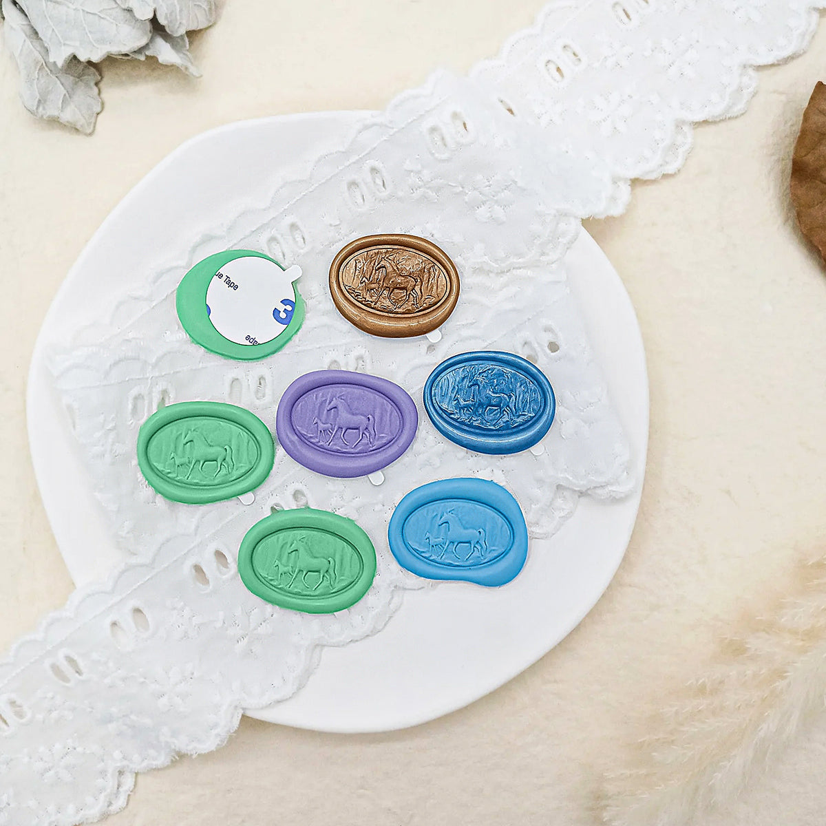 3D Relief Horse Self-adhesive Wax Seal Stickers 2-3