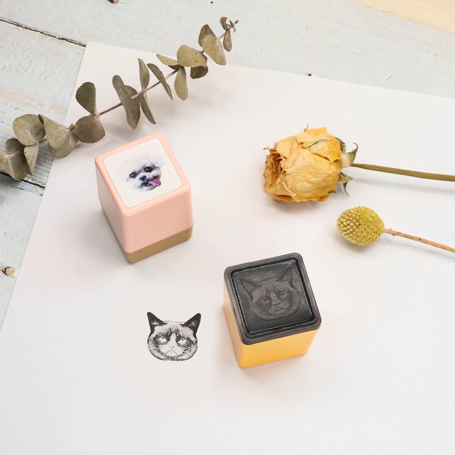Tampon Encreur Portrait Personnalisé de Tête d'Animal de Compagnie, Tampon Encreur Chat & Chien Personnalisé à partir de Photo, Tampon Encreur Personnalisé sur Devoirs, Tampon Encreur Enfants, Cadeau Saint-Valentin 16