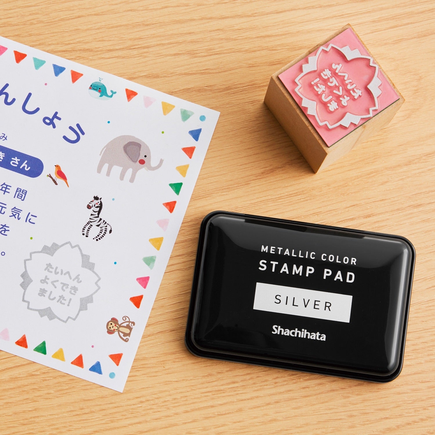 Tampon encreur couleur métallique Shachihata 6