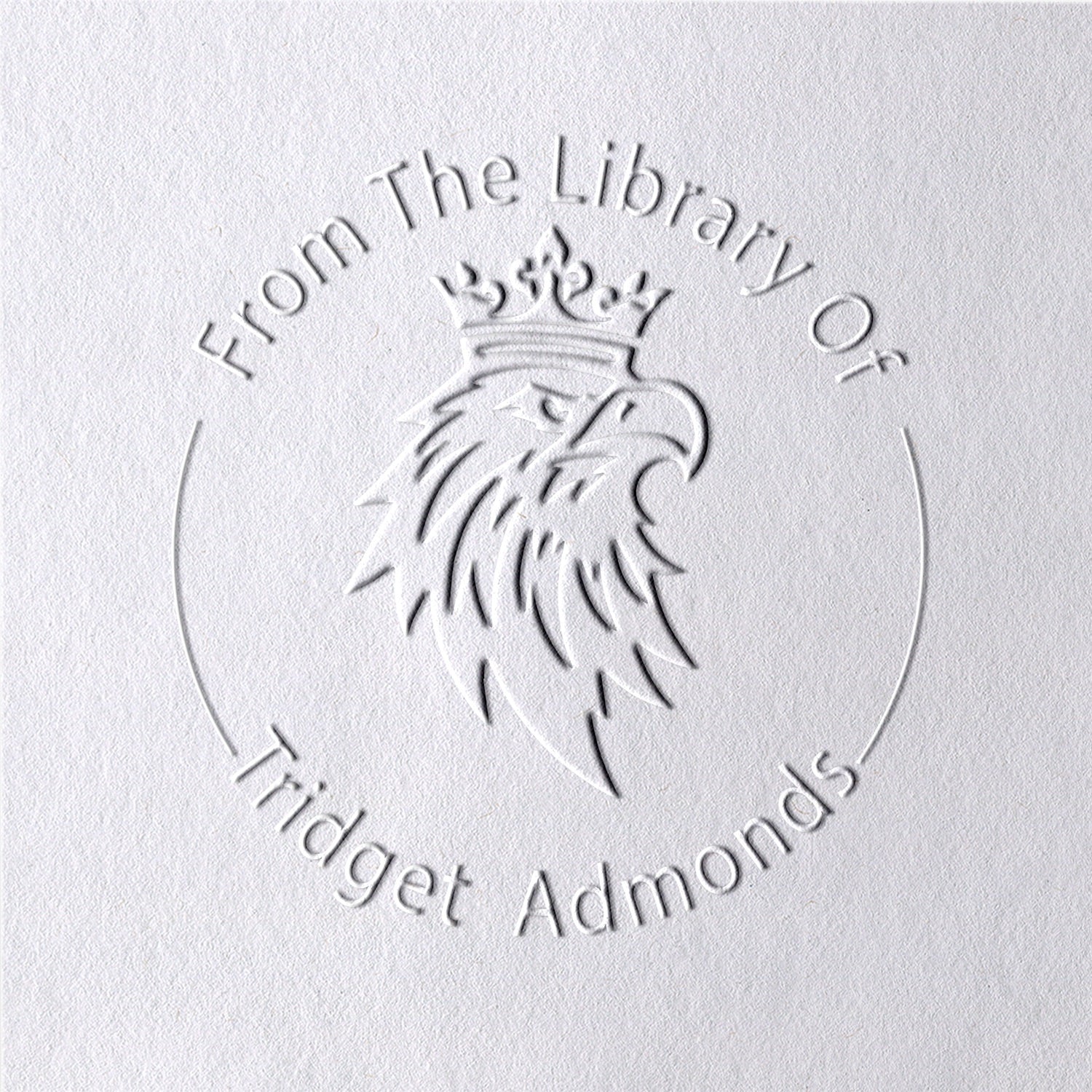 Timbre à sec de livre personnalisé Griffin From The Library Of2