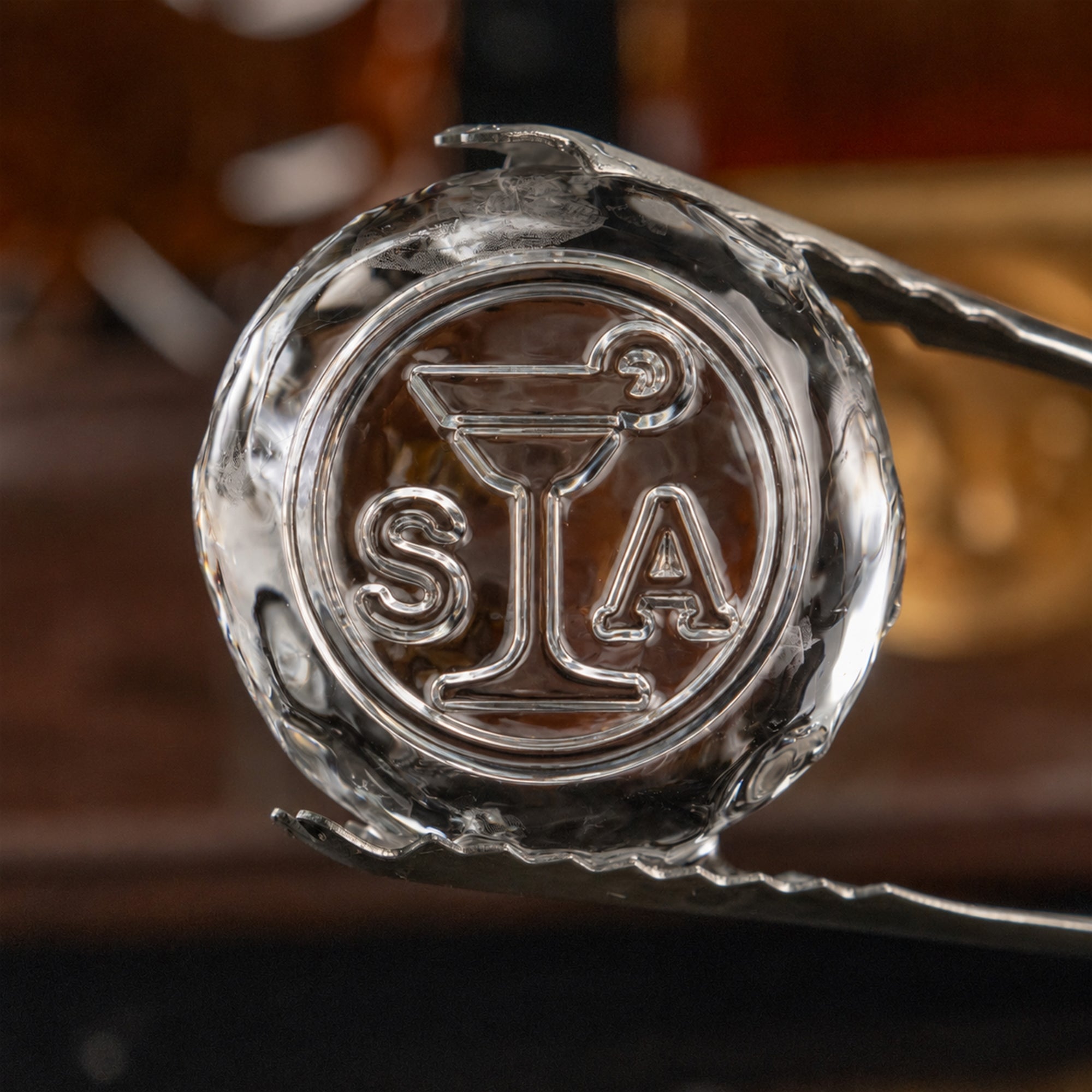 Custom Brass Ice Sphere Stamp with Your Logo : Artwork19