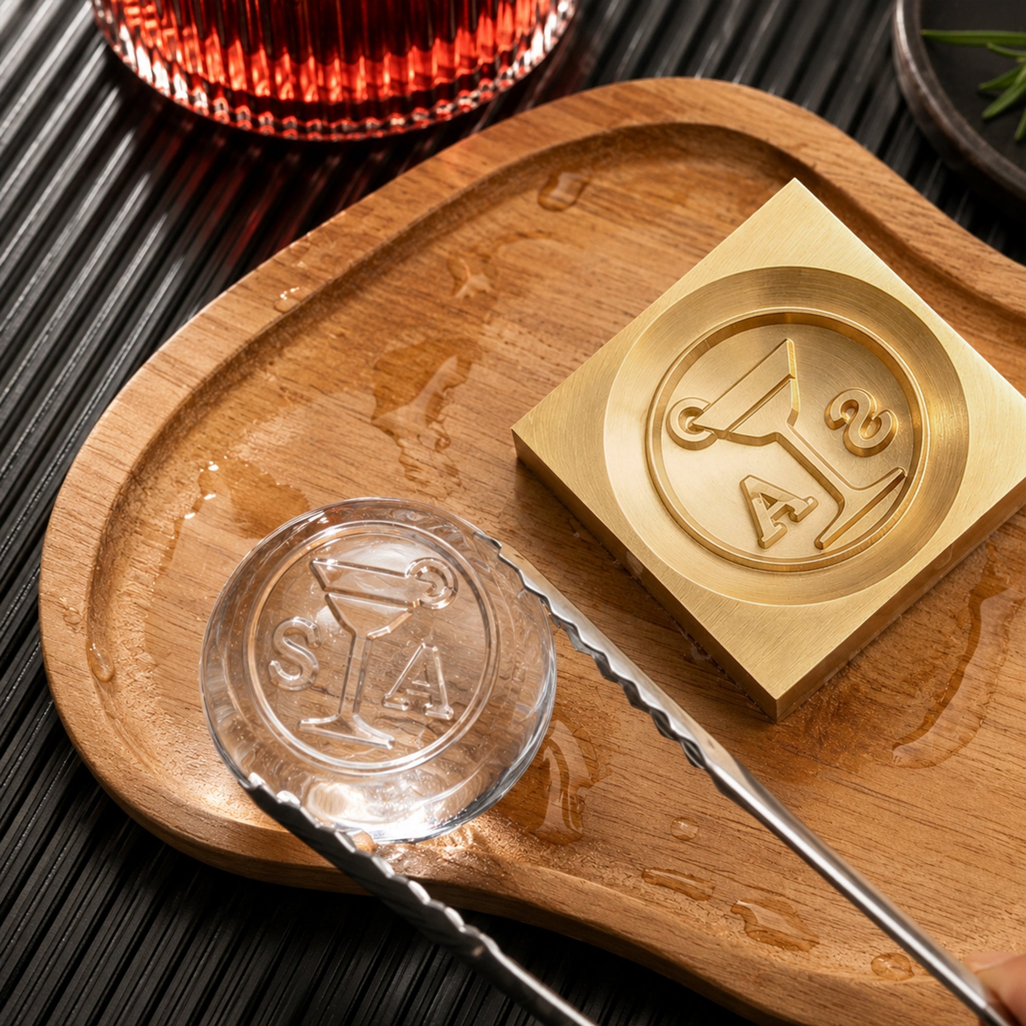 Custom Brass Ice Sphere Stamp with Your Logo : Artwork8