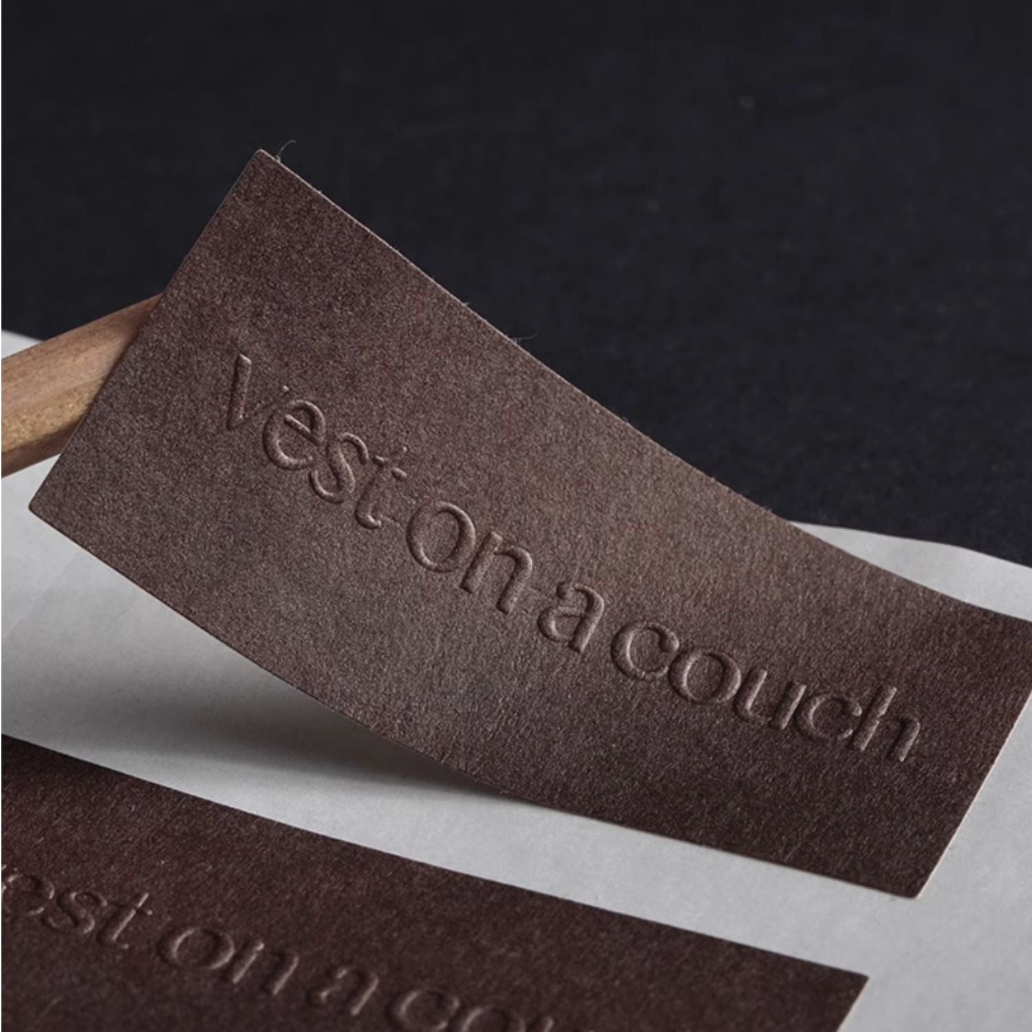 Custom Embossed Textured Sticker - Eco-Friendly Branding Label21